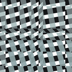 Abstract geometric seamless pattern with vertical fading lines, tracks, halftone stripes. Extreme sport style illustration, urban art. Trendy black and white graphic background texture. Stock vector