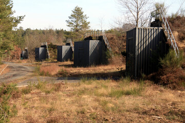 Bunkeranlagen auf dem ehemaligen US-Militärgelände Area 1 in Fischbach bei Dahn im Pfälzer Wald