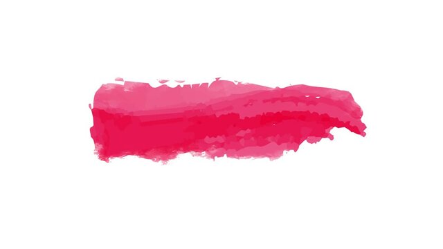 Abstract red paint brush strokes animation. Motion