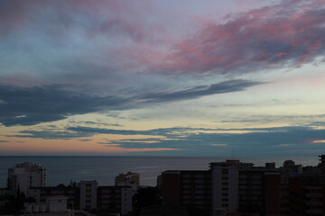 Obraz premium sunset over the city