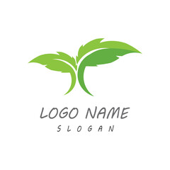 Leaf icon Vector Illustration design Logo template