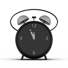 3d rendering of Vintage classic alarm clock , Time management concept