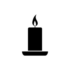 Candle icon, logo isolated on white background