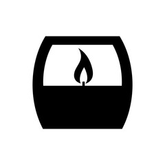 Candle icon, logo isolated on white background