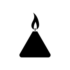 Fototapeta premium Candle icon, logo isolated on white background