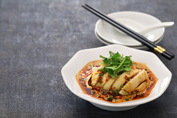 saliva chicken, mouth watering chicken, chinese sichuan cuisine