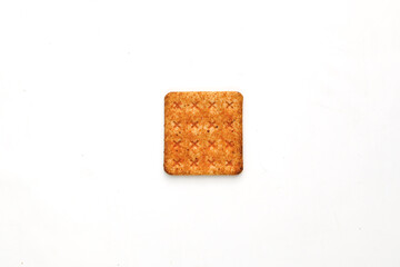 Beef floss crackers. meal floss crackers isolated with white background 