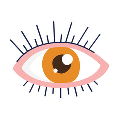 eye human doodle style icon vector illustration design
