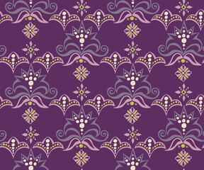 Vector ornamental hand drawing decorative background. Ethnic seamless pattern ornament. Vector pattern.