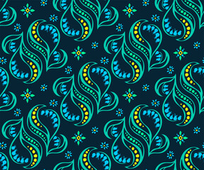 Vector ornamental hand drawing decorative background. Ethnic seamless pattern ornament. Vector pattern.