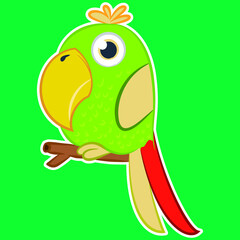 funny parrot cartoon