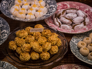 Panellets, sweet pastry cookie, Barcelona