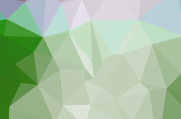 Abstract green vivid wallpaper mosaic background. Geometric triangle