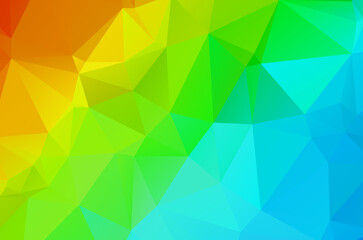 Obraz premium Abstract green vivid wallpaper mosaic background. Geometric triangle
