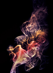 colorful smoke