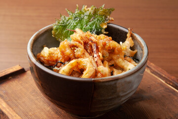 スルメイカの天丼