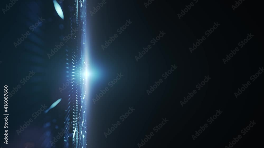 Poster abstract high technology big data fx with lens background loop/ 4k animation of an abstract fractal 