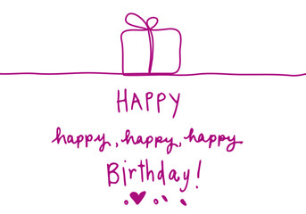 Happy Birthday vector design for greeting cards
