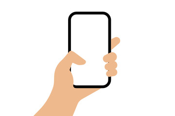 Hand holding a phone