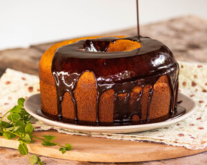 piece of cake on plate