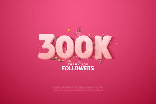 Thank you so much 300k followers with animated figure illustrations.