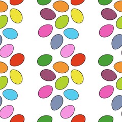 seamless pattern with colorful circles eggs