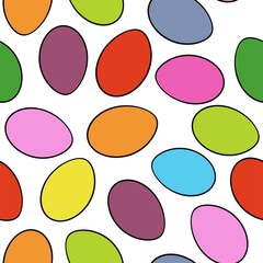 seamless pattern with easter eggs