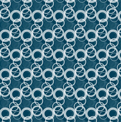 Blue and White circle seamless vector pattern