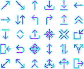 Icon arrow 24px gradient style, editable