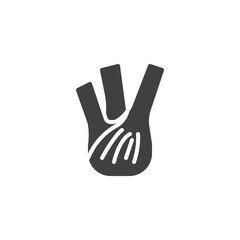 Fototapeta premium Fennel bulb vector icon. filled flat sign for mobile concept and web design. Fennel herb glyph icon. Symbol, logo illustration. Vector graphics