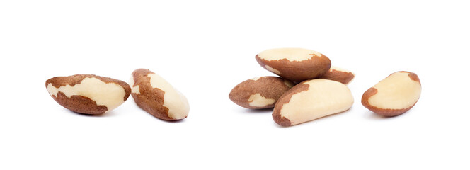 Para nuts isolated on a white background