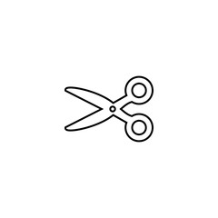 Scissors vector icon. Simple flat icon. Scissor silhouette.