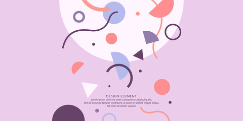 Trendy abstract background. Composition of geometric forms. Modern vector illustration
