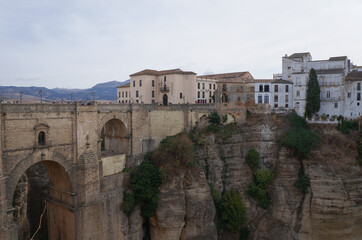 Naklejka na ściany i meble Ronda view with bridge, Spain