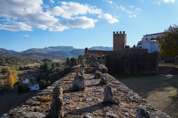 Fortress and stone wall in Ronda, Spain