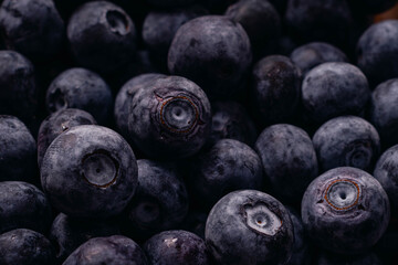 blueberries on a wooden background