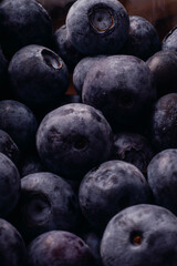 blueberries on a white background