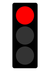 ntls1 NewTrafficLightSign ntls - german: Ampel - Variante 1 der Signalabfolge - Farbe rot . english: traffic light - traffic light red . DIN A4 g10303