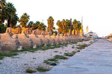 the Karnak temple of Luxor, Egypt. this was the largest temple complex of Amun-Ra god in ancient Thebes town. Karnak Temple, The ruins of the temple.