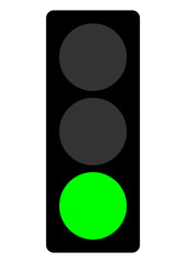 ntls3 NewTrafficLightSign ntls - german: Ampel - Variante 3 der Signalabfolge - Farbe grün . english: traffic light - traffic light green . DIN A4 g10305