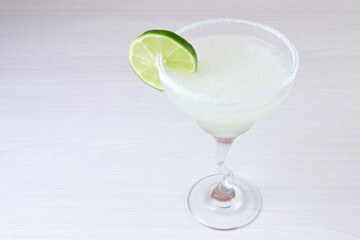 Colorful drinks, Italian sodas with ice, fruit flavors on white wooden background