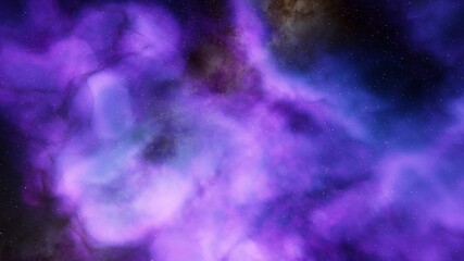 Space background with nebula and stars, nebula in deep space, abstract colorful background 3d render