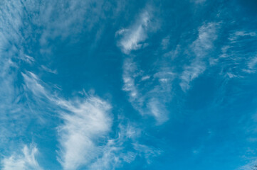 Fototapeta na wymiar Blue sky with white spring clouds