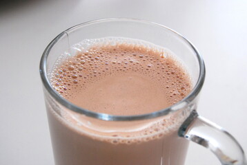 cocoa cup on white table