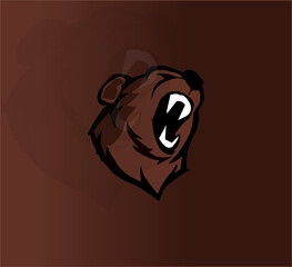 Mascot logo,vector logo niedźwiedzia © artur
