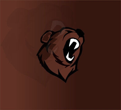 Mascot logo,vector logo niedźwiedzia