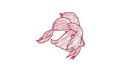 Vector illustration of a betta fish.