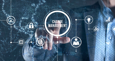Internet, business, Technology and network concept. CHANGE MANAGEMENT, business concept