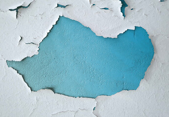 Peeling paint texture. Grunge painting on damaged wall