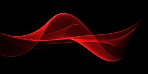 Abstract red waves background. Template design